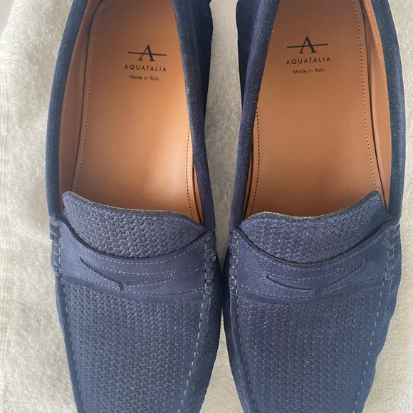 Aquatalia waterproof blue loafers - Picture 3 of 5